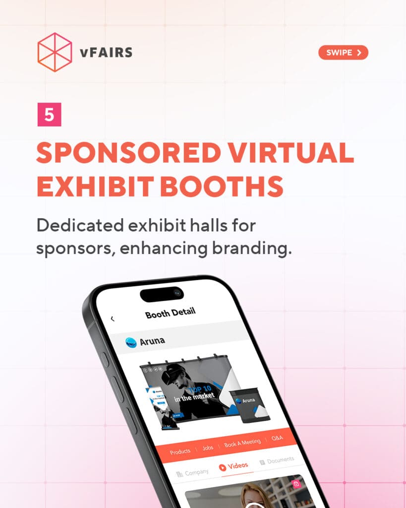 Virtual sponsored booth