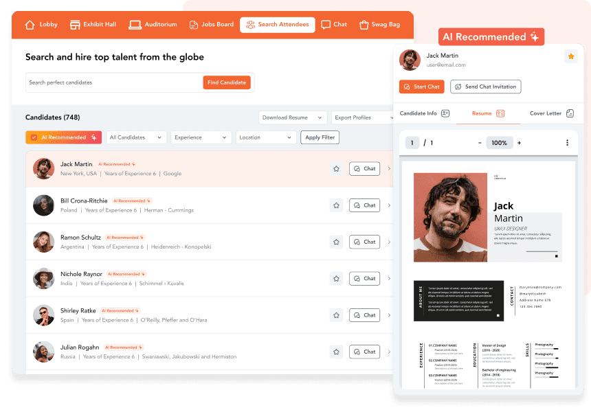 Match Attendees To Suitable Jobs Using AI-Powered Recommendations.-min