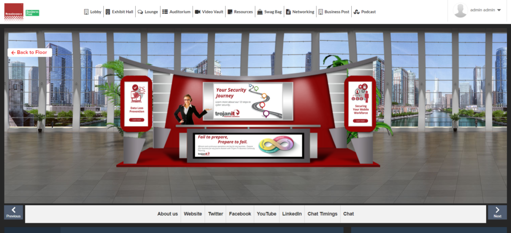 Personalize virtual booth