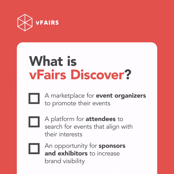 Gif showing what vFairs Discover is