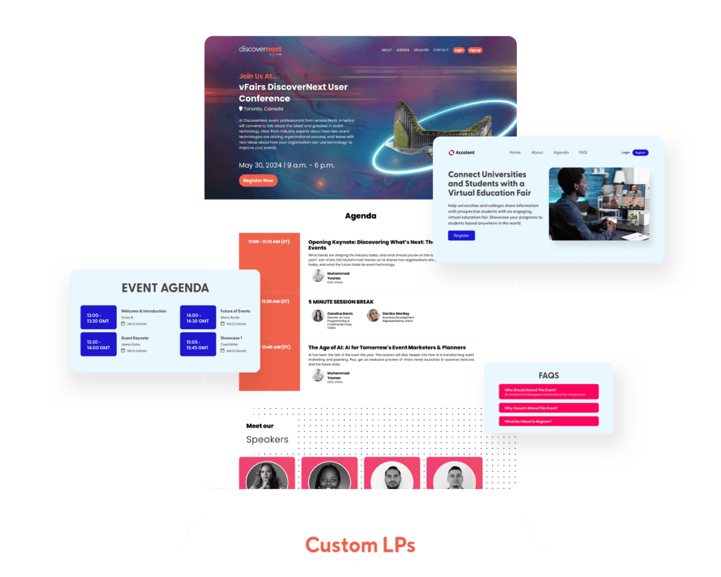 Example of customization - customized landing pages