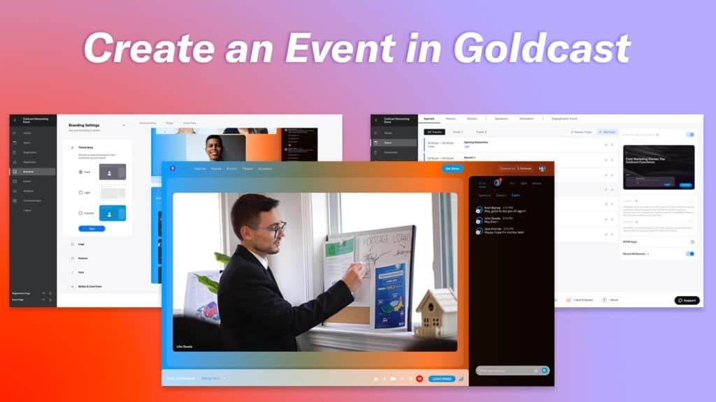 Goldcast virtual event features