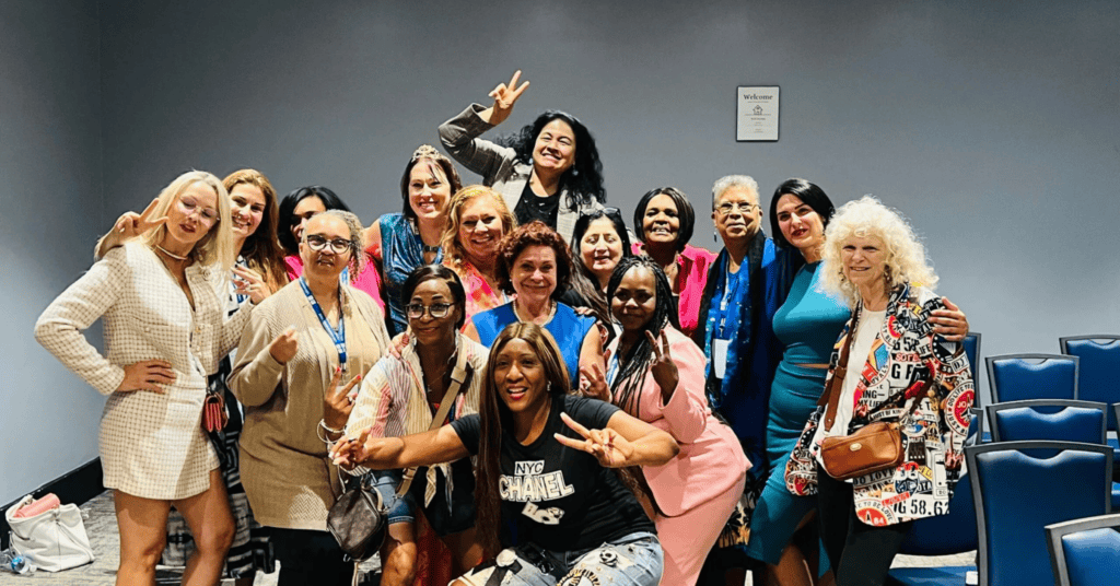 A picture featuring participants from the women's leadership summit