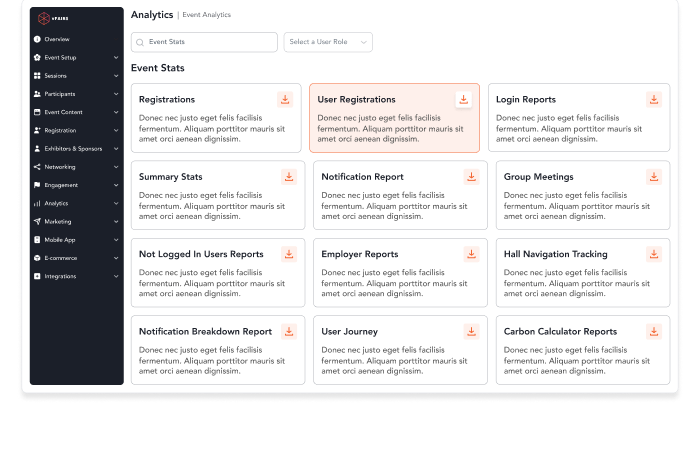 Analytics for speakers sessions content