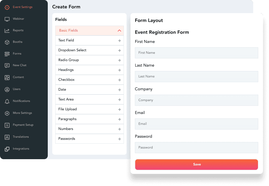 Custom & branding options in registration forms image